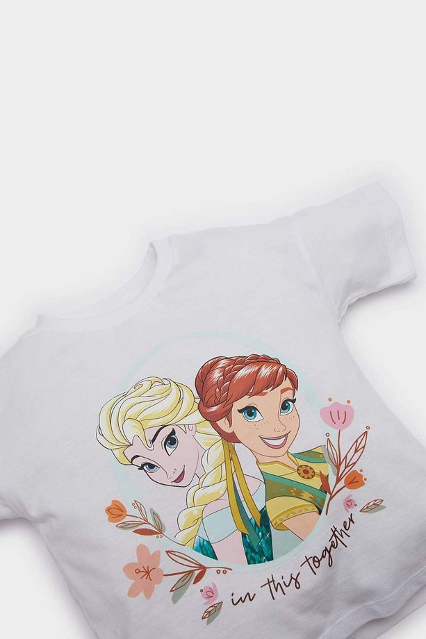 Kız Bebek Frozen 2'li Takım Kısa Kollu Tişört Beli Lastikli Şort E9104A525SM - 3
