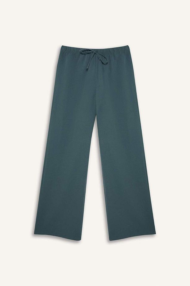 Wide Leg Beli Lastikli Aerobin Pantolon E6883AX25SP - 7