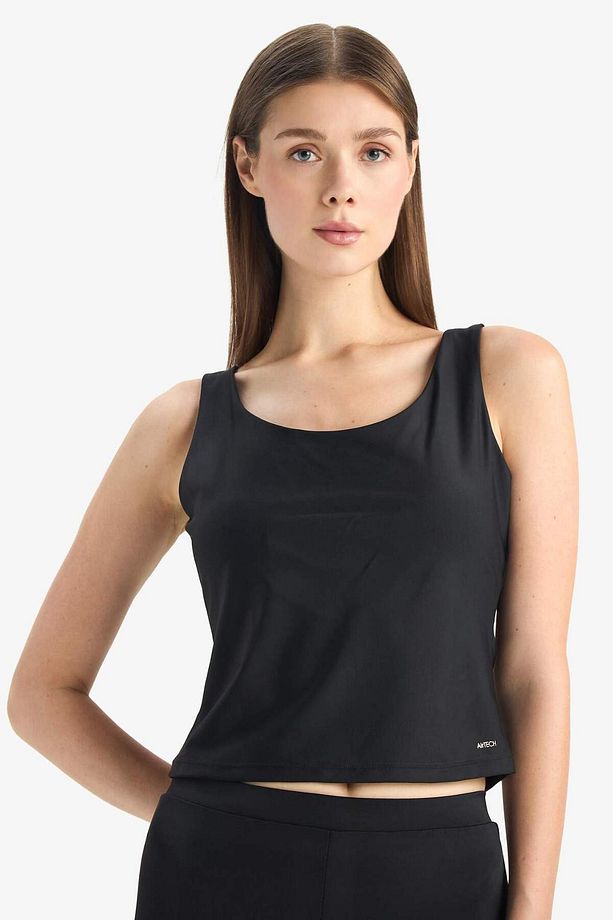 DeFactoFit U Yaka Astarlı Pedli Bikini Üstü D9380AX25HS - 5
