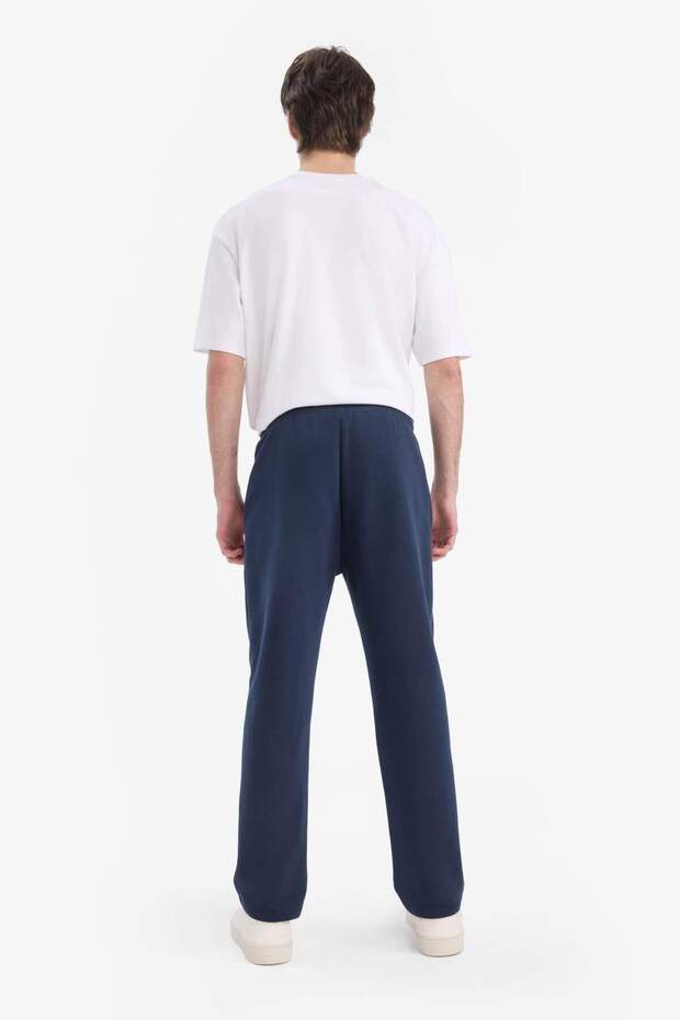 Regular Fit Fleto Cepli Düz Paça Kalın Eşofman Altı D7601AX25SP - 4