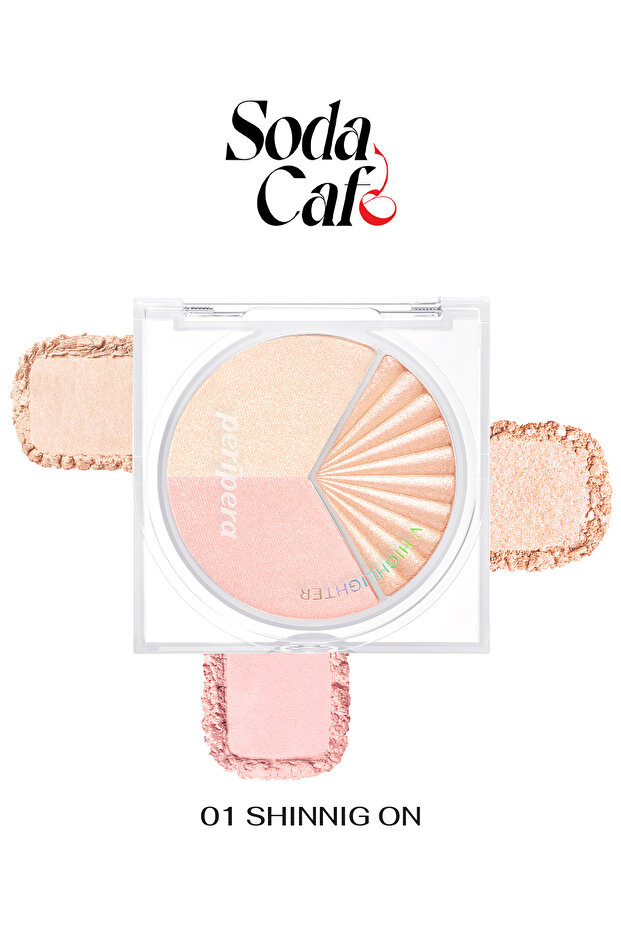 Peripera V Highlighter - Illuminator Palette with Pearl Lights (001 Shining on) - 1