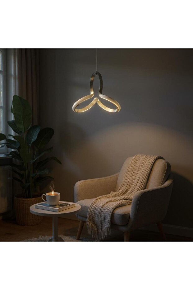 Sonya Modern Sarkıt Led Avize Gri Renk - 1