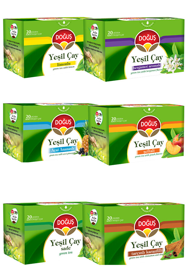 YEŞİLÇAY LİMONLU 20 SÜZEN POŞET (30 gr), 3 ADET - 3