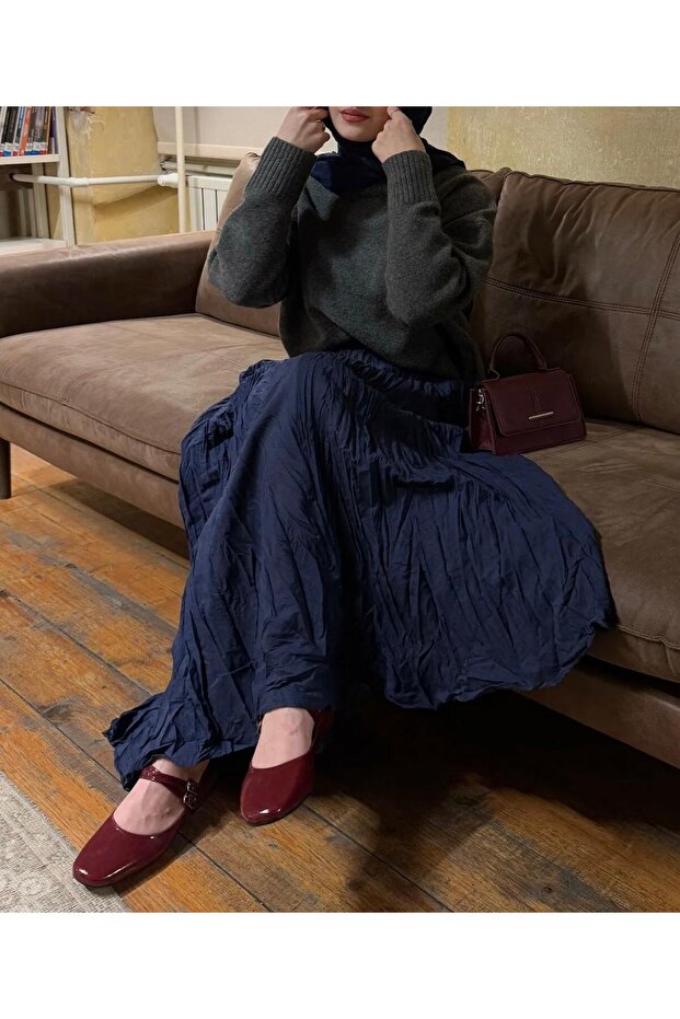 Kendinden Kırışık Kraş Etek Modelleri - 3