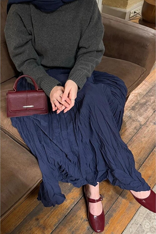 Kendinden Kırışık Kraş Etek Modelleri - 4