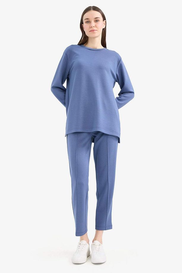 Regular Fit Esnek Belli Cepli Basic Düz Pantolon E1954AX25SP - 1