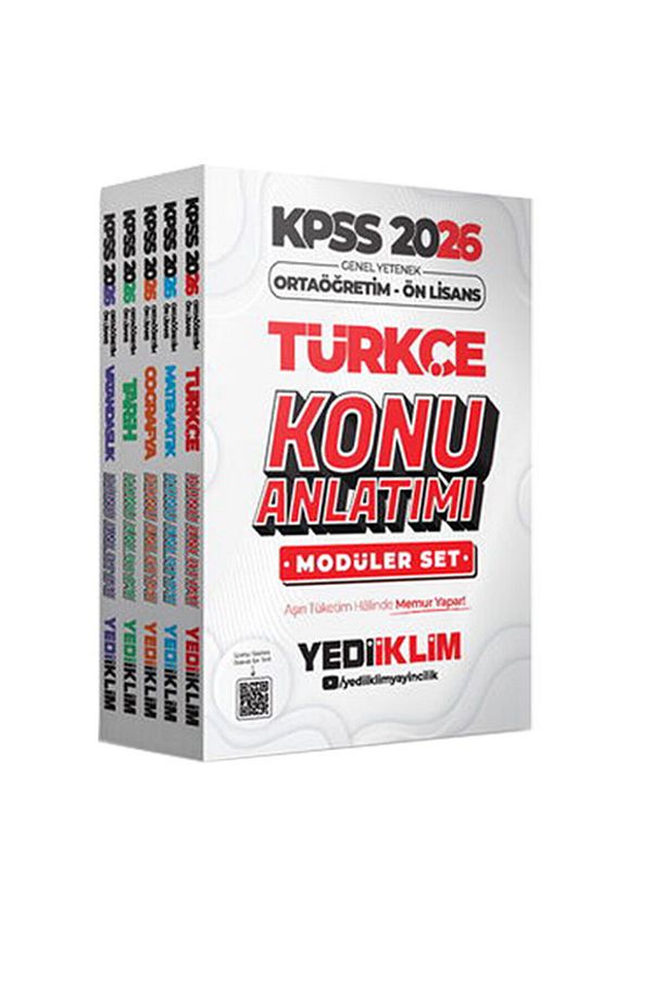2026 KPSS Ortaöğretim Önlisans GYGK Pegem Soru Bankası Yediiklim Konu Modüler Set - 2