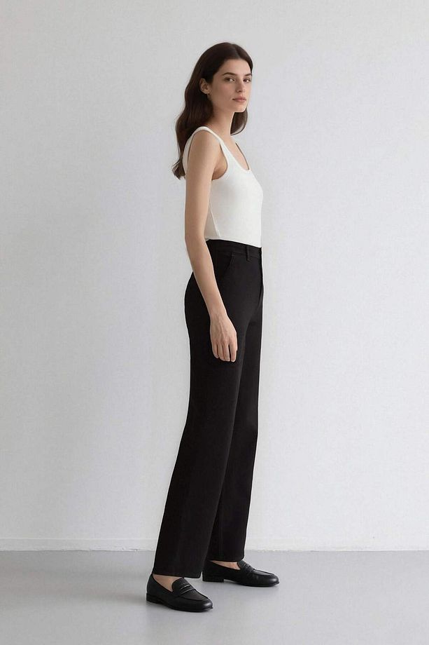 Coool Straight Fit Gabardin Pantolon Yüksek Bel E4346AX25SP - 3