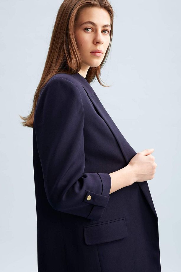 Regular Fit Ceket Yaka Basic Düz Blazer Ceket C3215AX25SP - 1