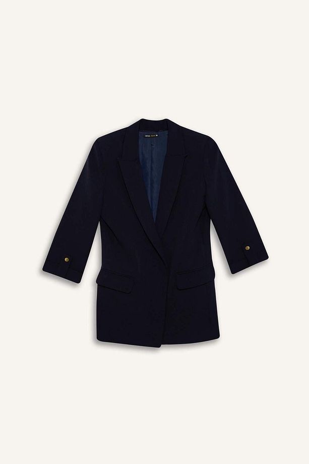 Regular Fit Ceket Yaka Basic Düz Blazer Ceket C3215AX25SP - 8