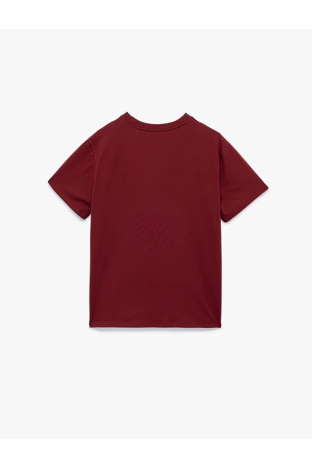 Kısa Kollu Bisiklet Yaka Pamuklu Basic Oversize Tişört - 4