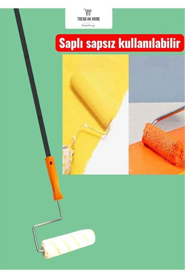 RULO BOYA FIRÇASI 20 CM (İÇ VE DIŞ CEPHE DUVAR TAVAN VERNİK , BOYA VB.) KULLANIM - 9