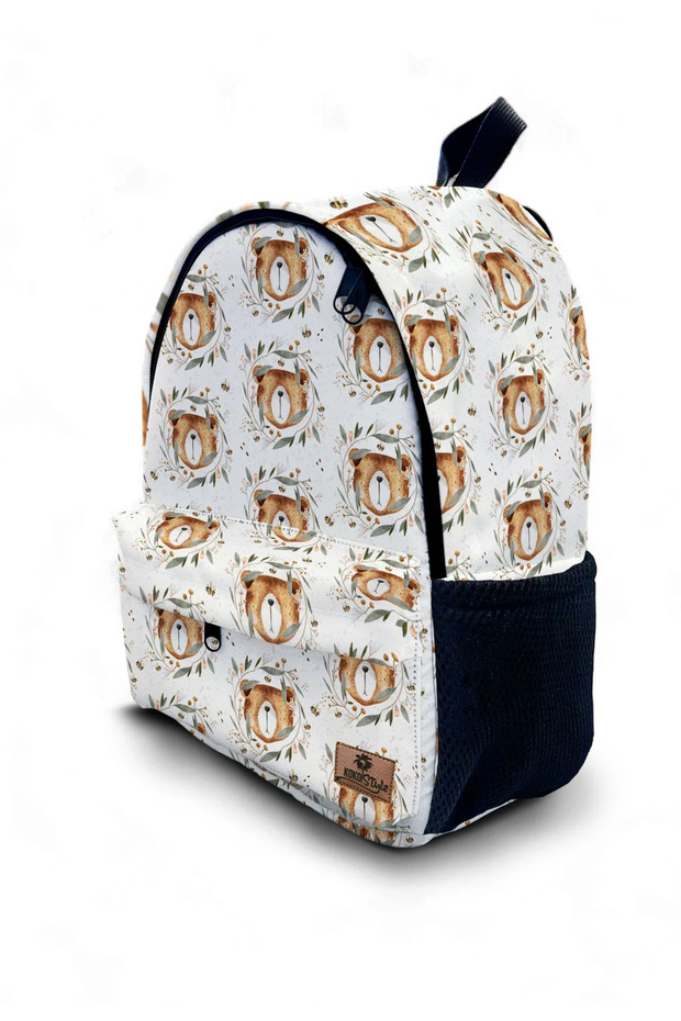 Nature Bear Patterned Backpack - 1