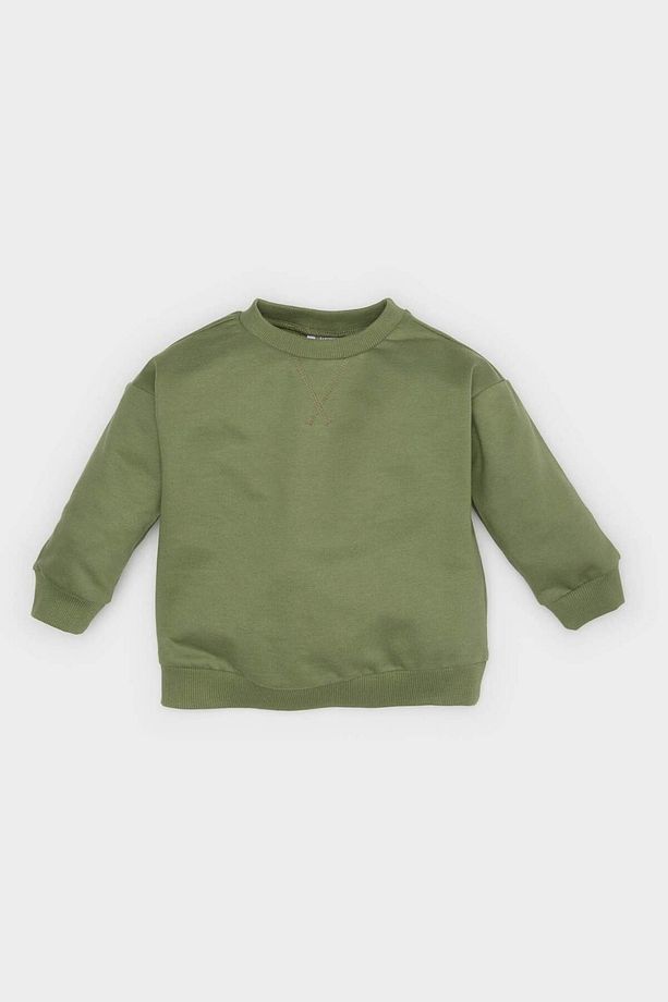 Erkek Bebek Bisiklet Yaka Basic Düz Sweatshirt A7343A525SP - 1