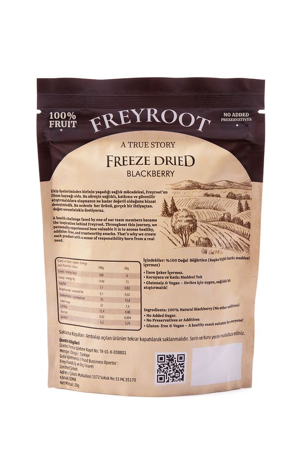 Dondurularak Kurutulmuş Böğürtlen – Freeze Dried Sağlıklı Çıtır Böğürtlen – Katkısız Meyve Kurusu - 4