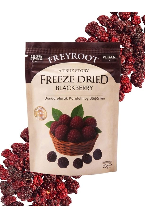 Dondurularak Kurutulmuş Böğürtlen – Freeze Dried Sağlıklı Çıtır Böğürtlen – Katkısız Meyve Kurusu - 1