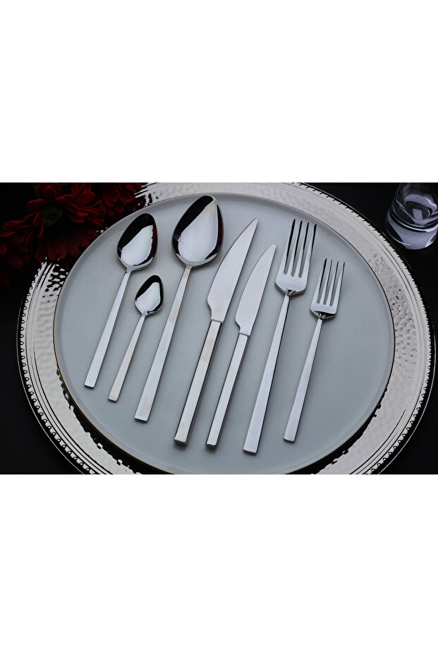 Mercan 89 Piece 12 Person Stainless Steel Cutlery Set 5 Piece Serving Set