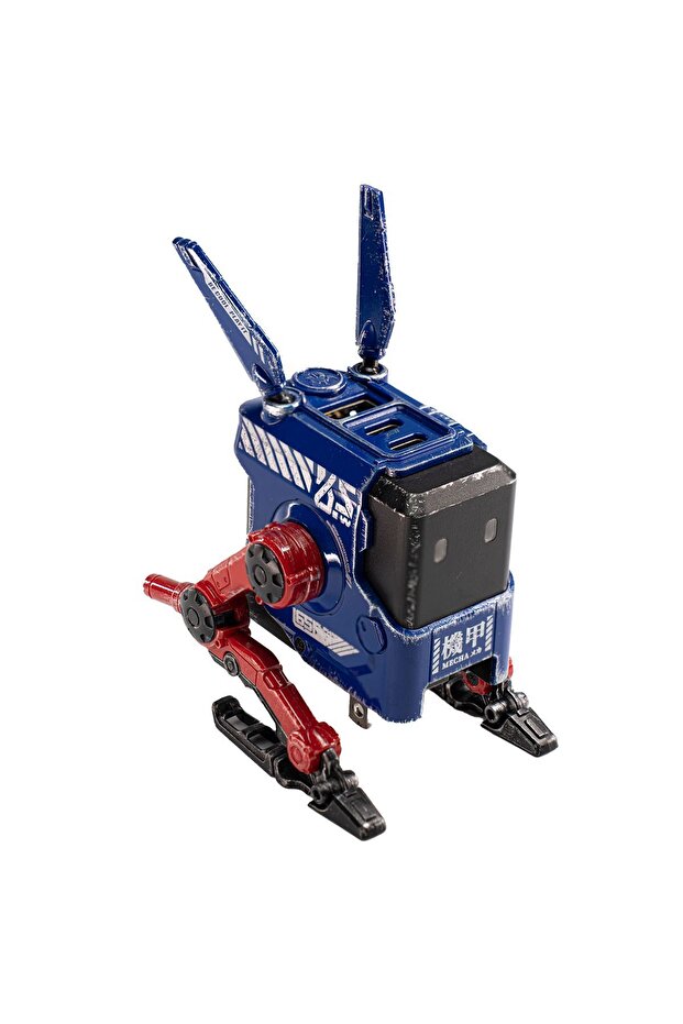 Alpha65 Mavi Özel Seri Robot Figürlü 65W Hızlı Şarj Adaptörü - 4