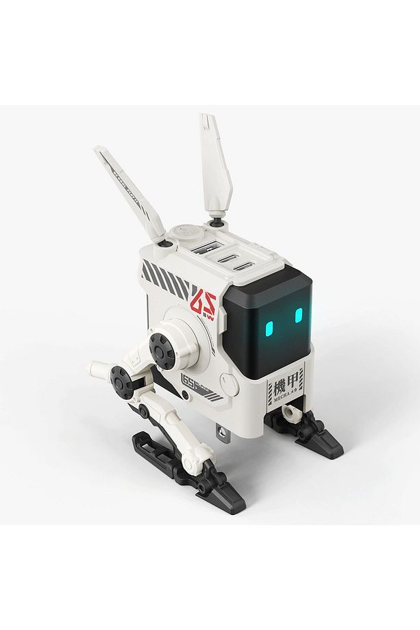 Alpha65 Beyaz Robot Figürlü 65w Hızlı Şarj Adaptörü - 4