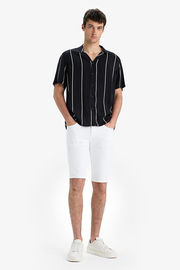 Slim Fit Jean Bermuda - 3