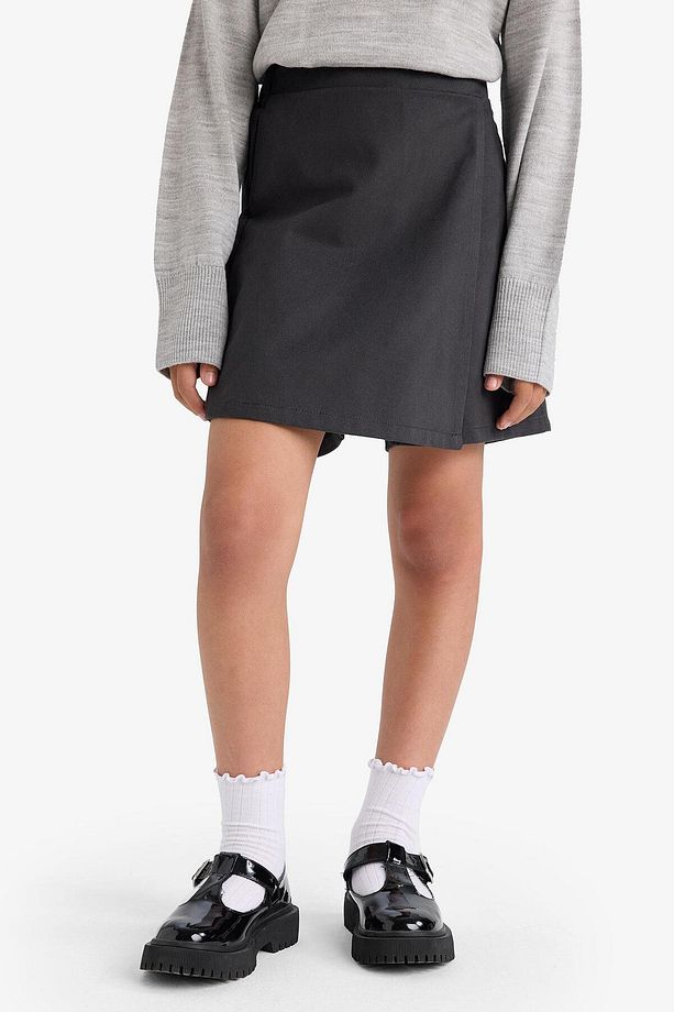 Kız Çocuk Beli Lastikli Gabardin Şort Etek F1434A825AU - 4