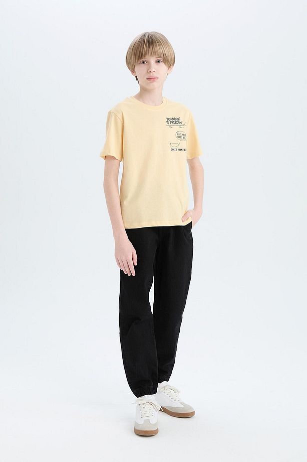 Erkek Çocuk Jogger Fit Esnek Bantlı Paça Jean Pantolon D6552A825SP - 2