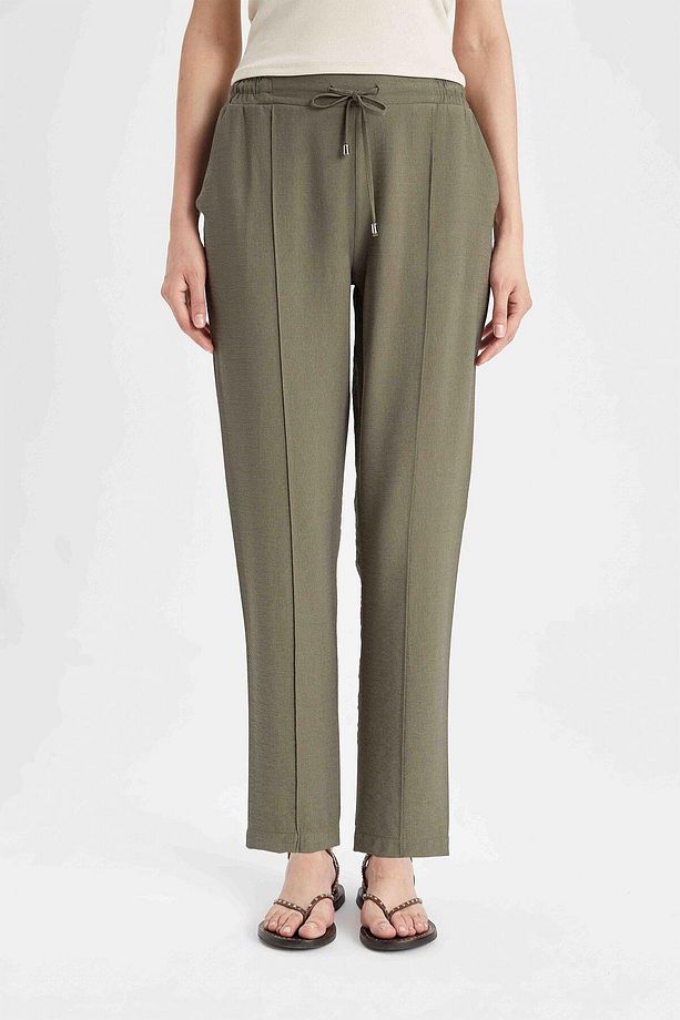 Jogger Pantolon Lastikli Bel Bağcıklı Basic Düz Paça D2573ax24au - 4