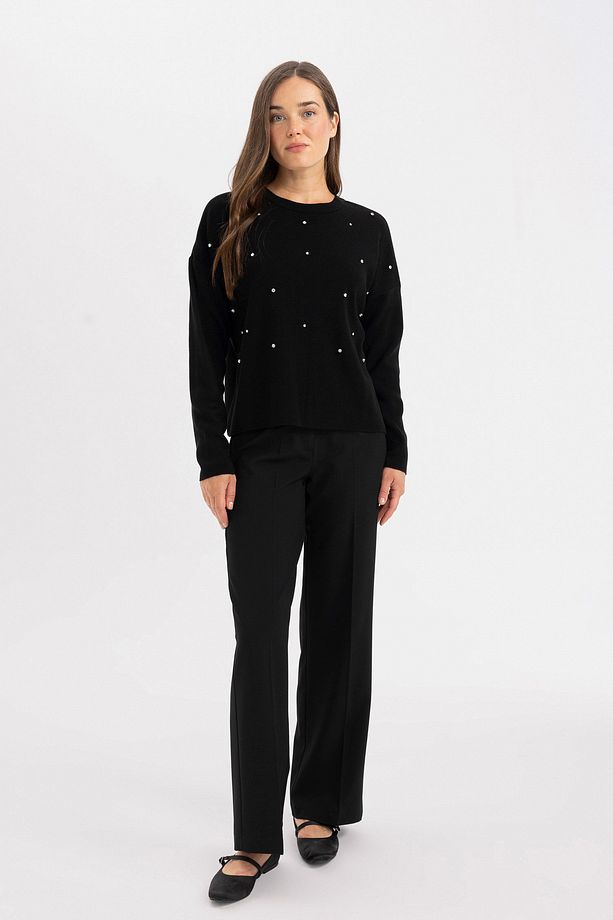 Regular Fit Bisiklet Yaka Kazak - 2