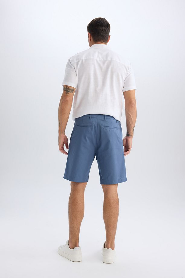 %100 Pamuk Regular Fit Gabardin Bermuda Şort C7684AX25SP - 6