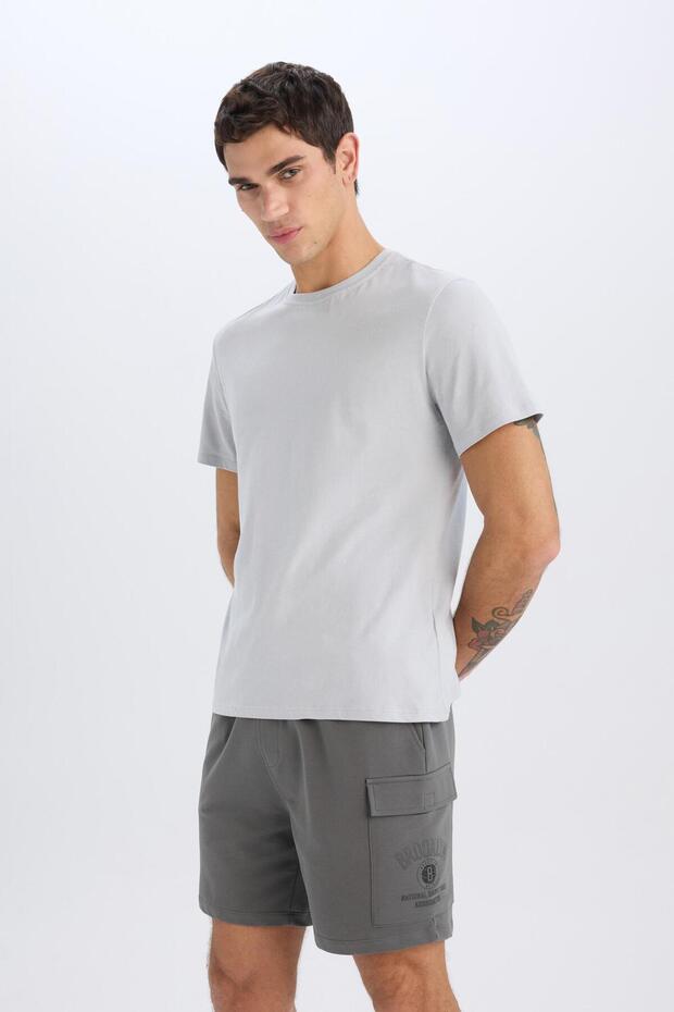 DeFactoFit NBA Brooklyn Nets Standart Fit Kısa Paça Şort D8620AX25SP - 4