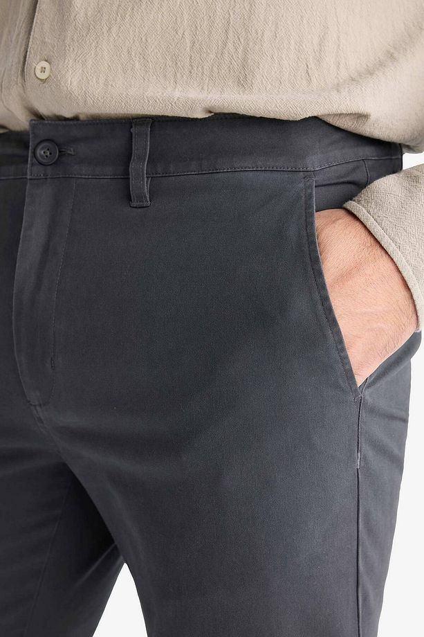 Regular Fit Normal Kesim Düz Paça Chino Pantolon D7349AX25AU - 6