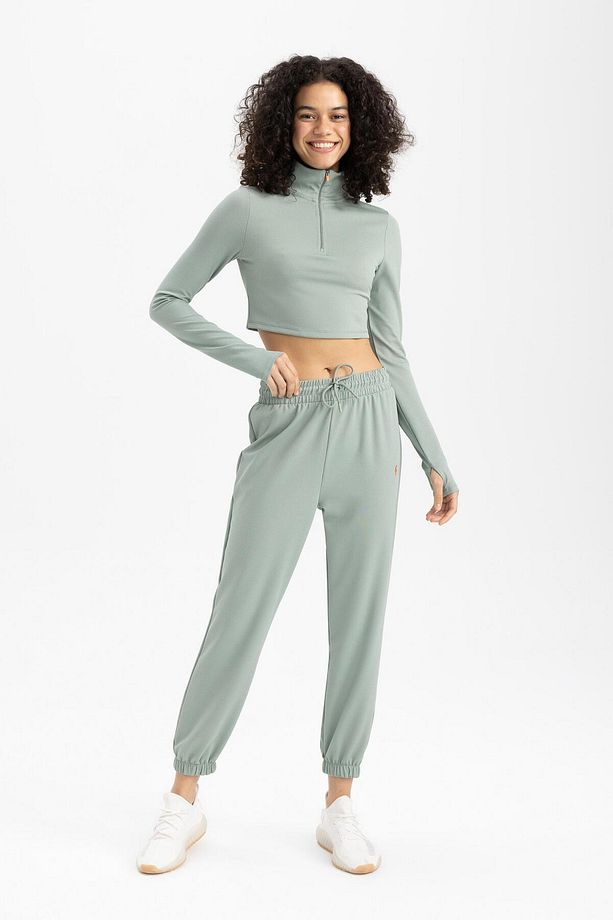 DeFactoFit Standart Fit Çift Cepli Paçası Lastikli Standart Boy Sporcu İnce Eşofman Altı A4557AX24SP - 4