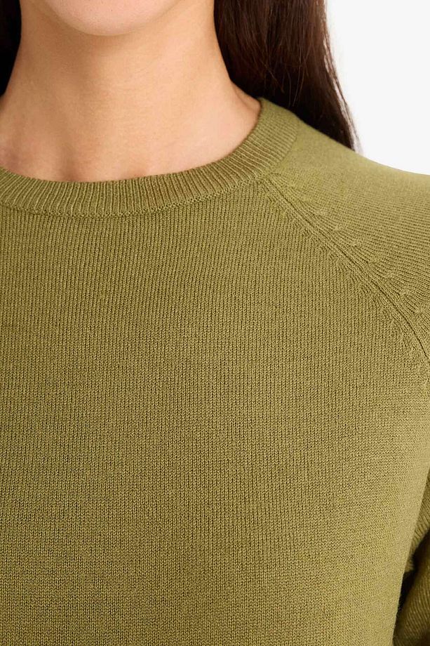 Regular Fit Yumuşak Dokulu Bisiklet Yaka Basic Düz Triko Kazak I6913az24wn - 5