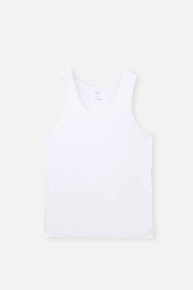 Beyaz Micro Modal 2'li Atlet - 2