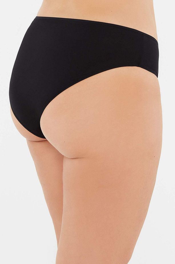 Siyah Yüksek Bel 3'lü Slip Külot - 3
