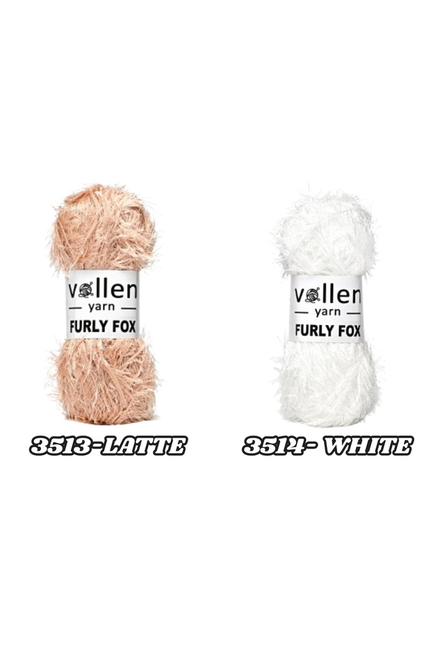 5 Adet Furly Fox El Örgü Ipi Hırka Kazak Ipliği,tuylu Ip,pelus Ip,sakalli Ip,,paspas Ipi - 7