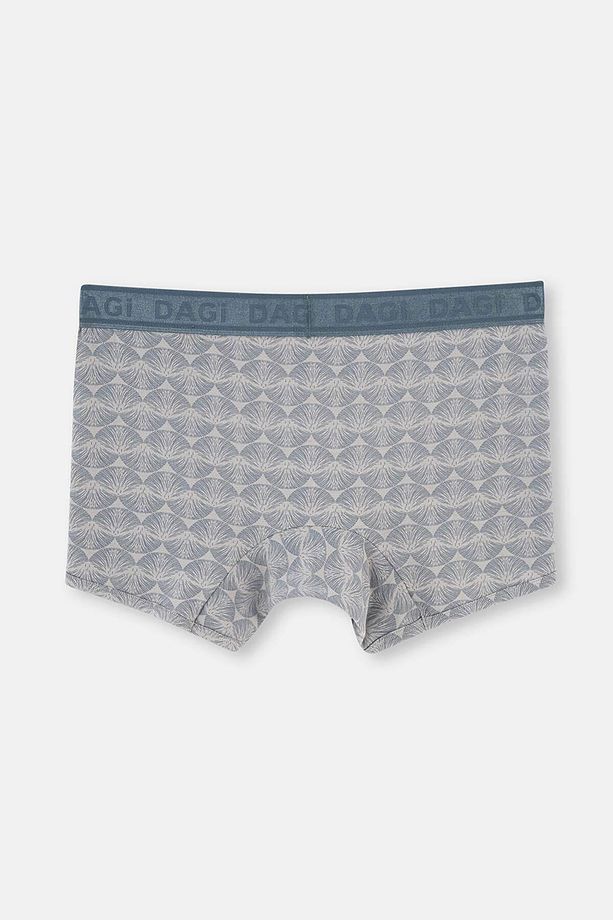 Gri Micro Modal Desenli Boxer - 2