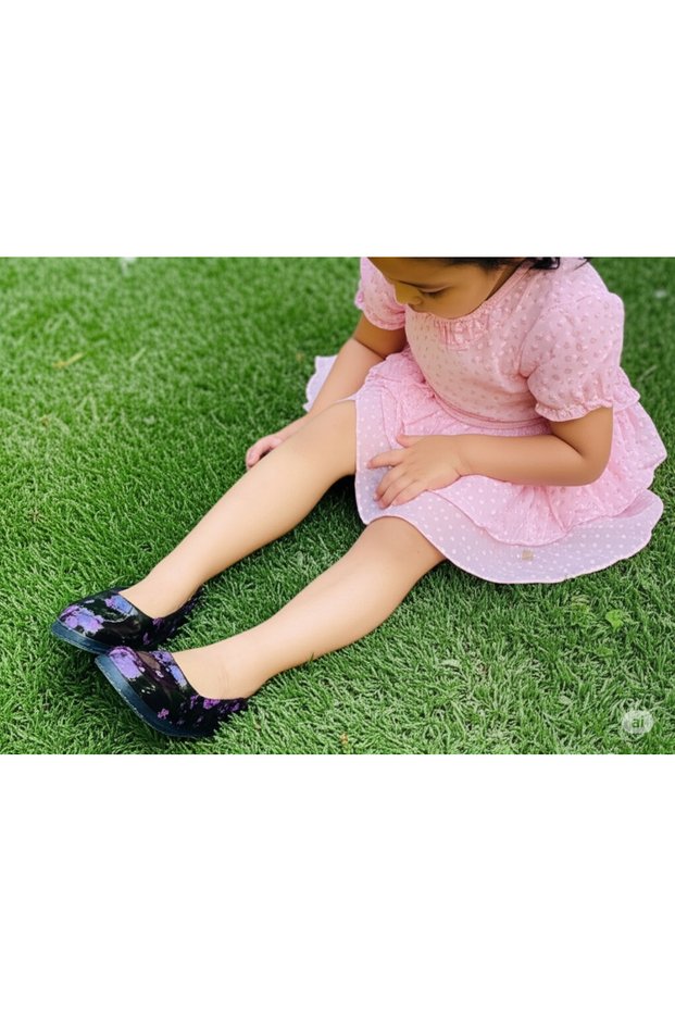 Filet Floral Garden and Agriculture Girls' Shoes 29-35 Purple