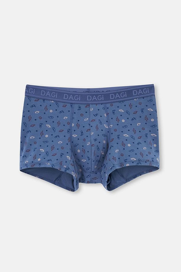 Mavi 2'li Desenli Micro Modal Boxer - 2