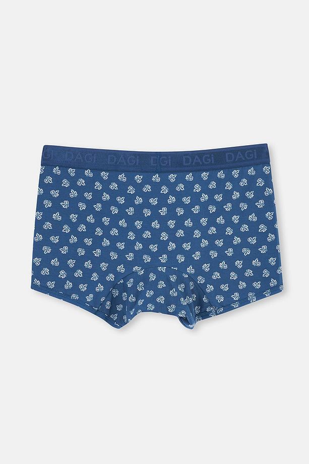 Koyu Mavi Desenli Micro Modal Boxer - 2
