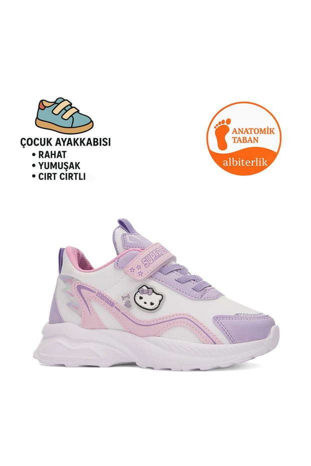 Girls' Seasonal Winter Lightweight Comfortable Sole Velcro Sneaker Children's Sports Shoes (26-35)