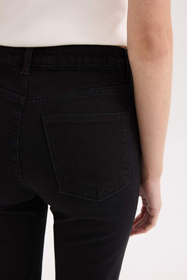 Mia Yüksek Bel Düz Paça Cepli Jean Pantolon D6639AX25SP - 6