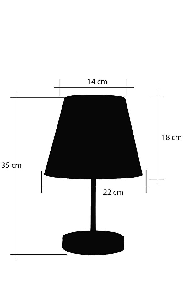 Slim Abajur Masa Lambası Gri E95G - 4