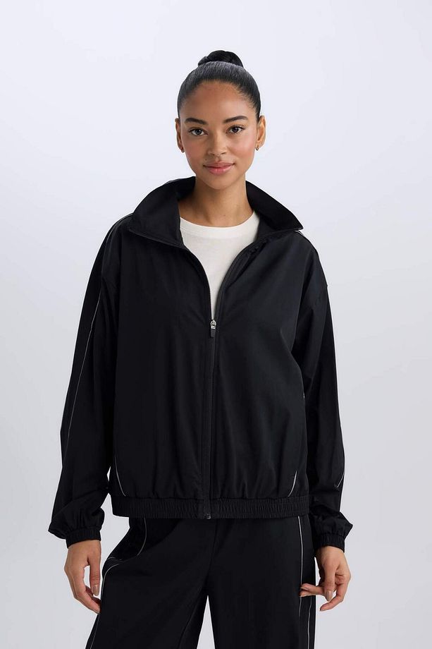 DeFactoFit Oversize Geniş Kalıp Cepli Dokuma Sporcu Fermuarlı Hırka C9625AX25SP - 3