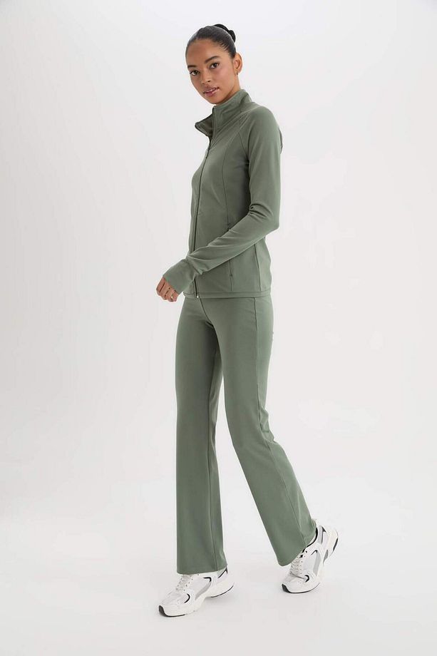 DeFactoFit Flare Fit Sporcu İnce Eşofman Altı İspanyol Paça Standart Boy Basic Düz B3988AX25SP - 3