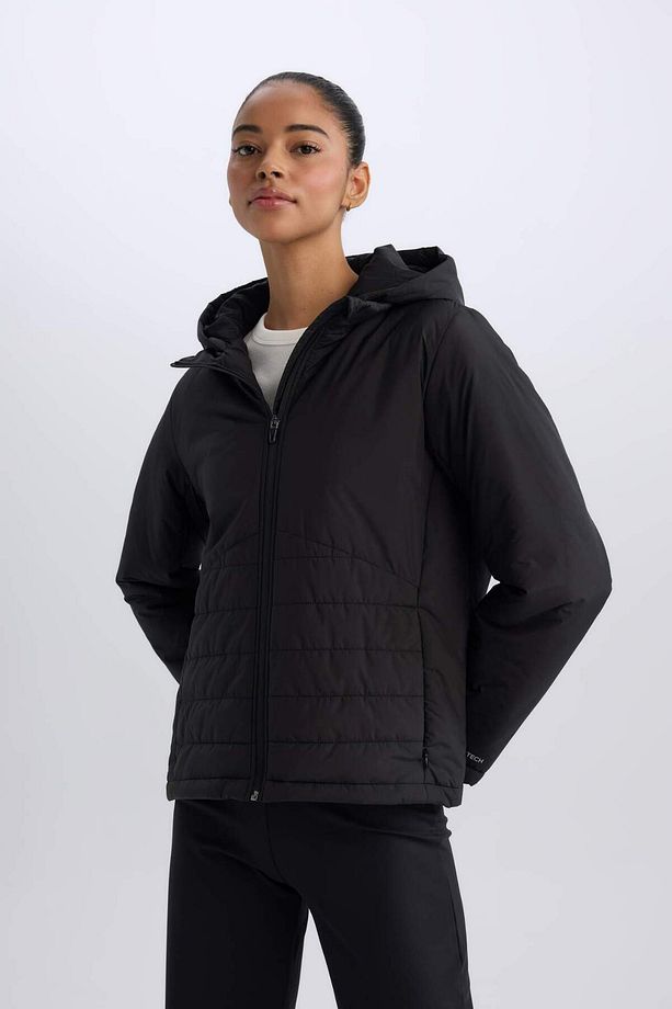 DeFactoFit Su İtici Regular Fit Kapüşonlu Fermuarlı Mont D6085AX25SP - 6