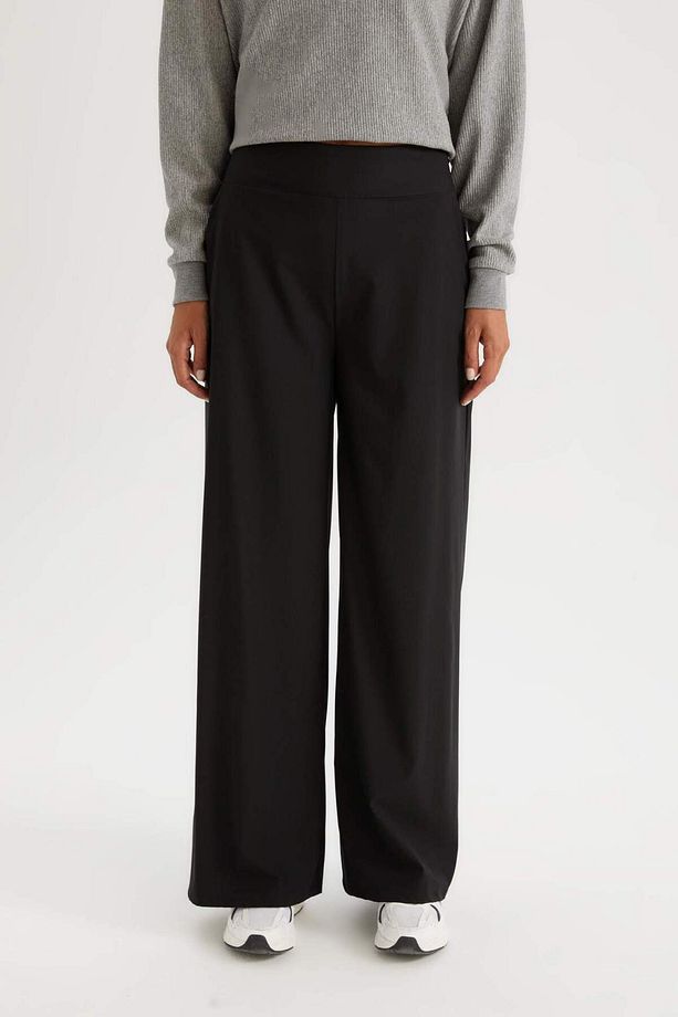 DeFactoFit Wide Leg Geniş Paça Cepli Sporcu Dokuma Pantolon C9416AX25SP - 4