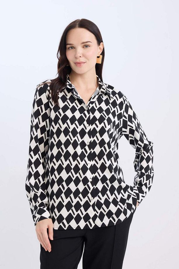 Regular Fit Desenli Uzun Kollu Gömlek D7229AX25SP - 3