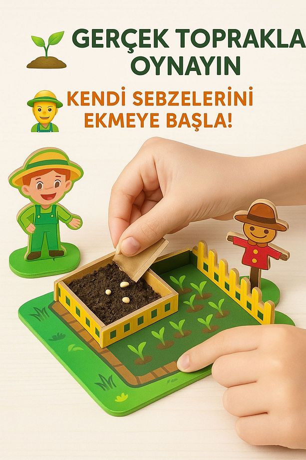 3D Puzzle Farm - Eğitici Çiftlik Temalı Yapboz ve Ekim Seti (108 Parça) - 2