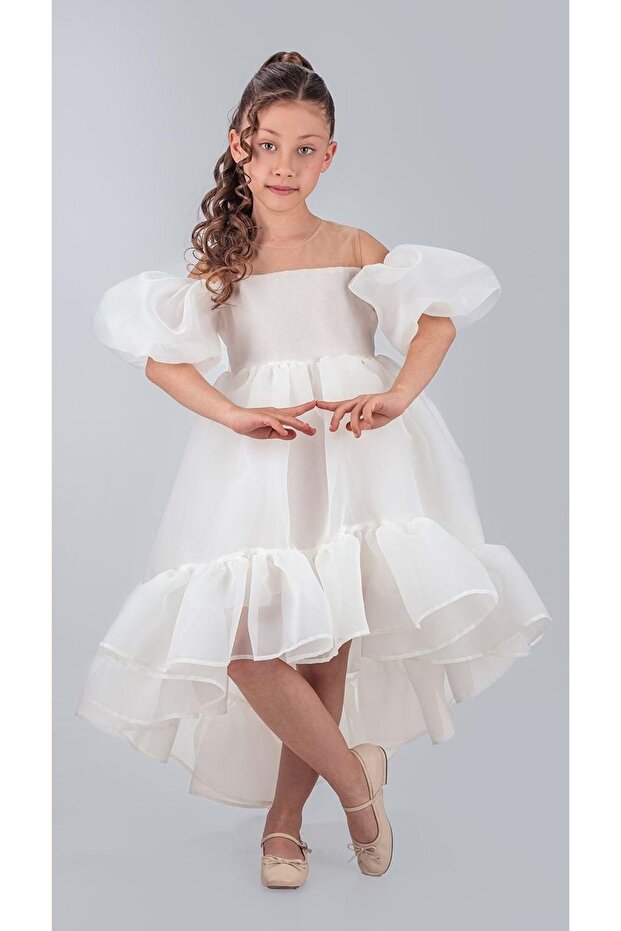 Karolin Girl's Dress White